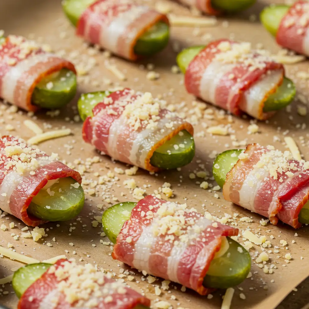 Bacon Parmesan Pickle Chips: Crunchy, Bold, and Totally Addictive 5 Assembled Bacon Parmesan Pickle Chips