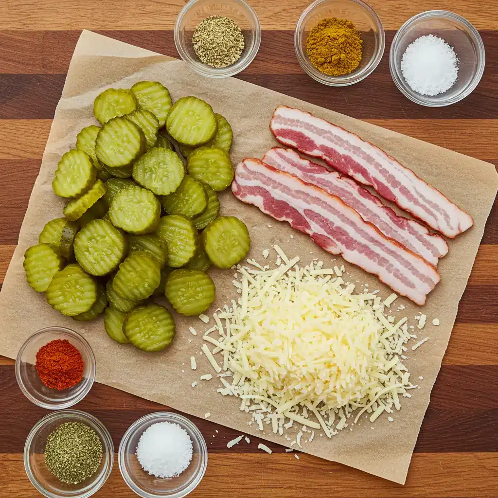 Bacon Parmesan Pickle Chips: Crunchy, Bold, and Totally Addictive 4 Bacon Parmesan Pickle Chips ingredients