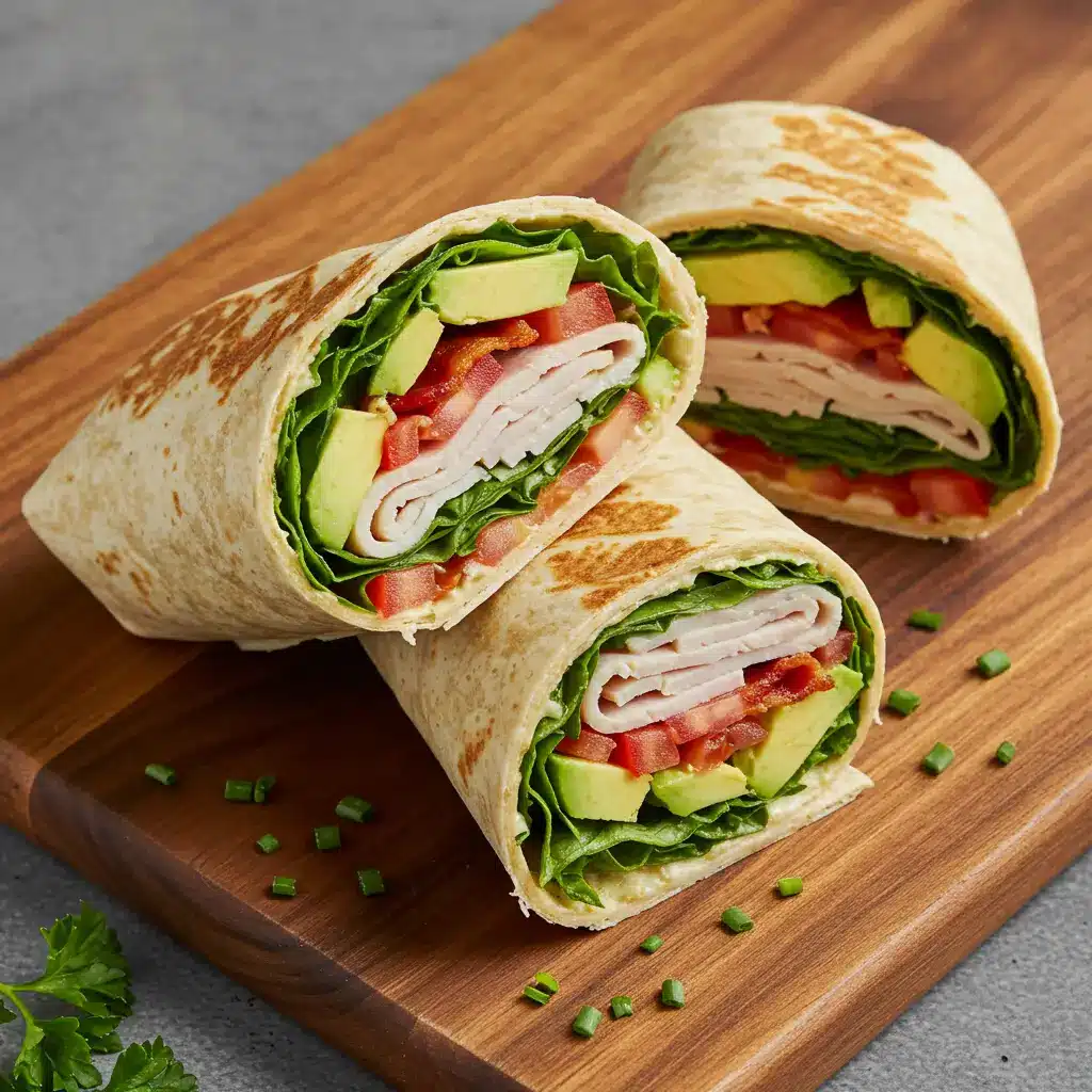 California Club Wrap with turkey and avocado