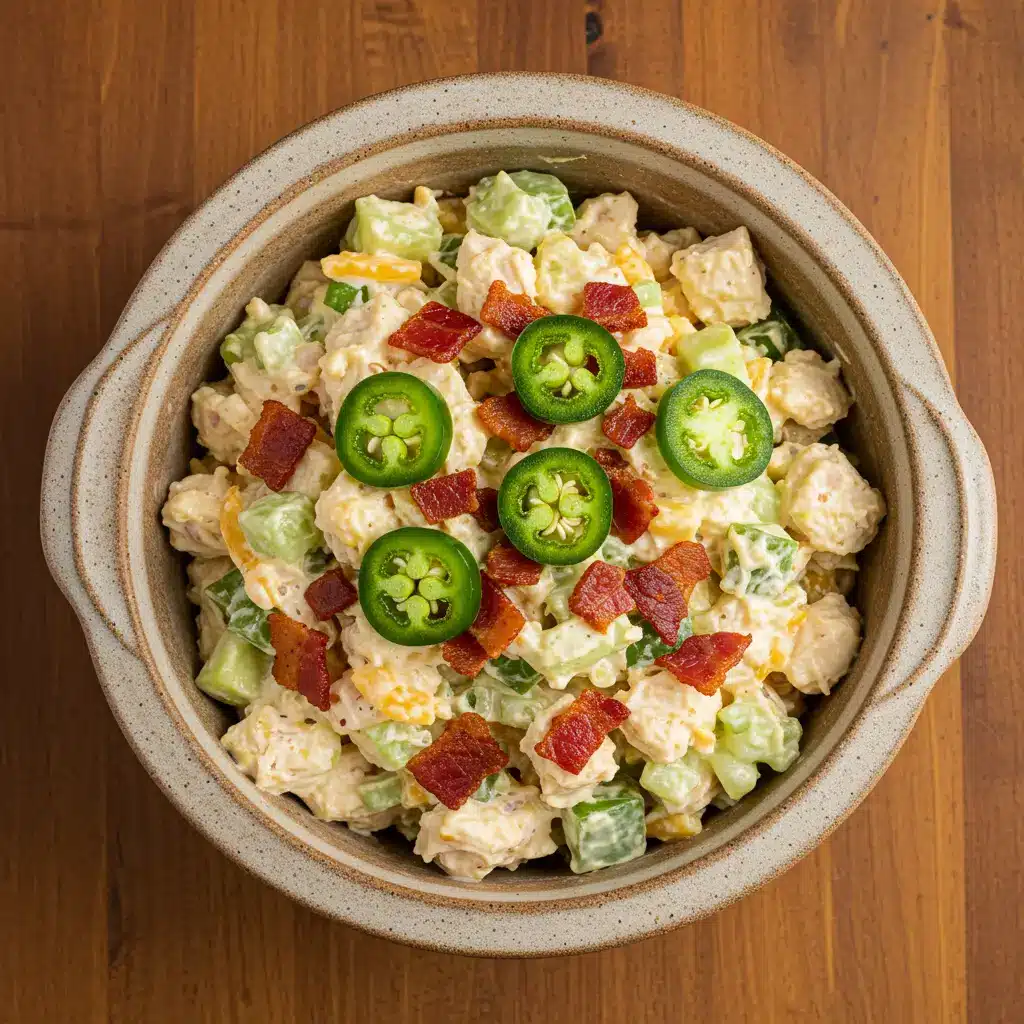 Jalapeño Popper Chicken Salad with bacon and jalapeños