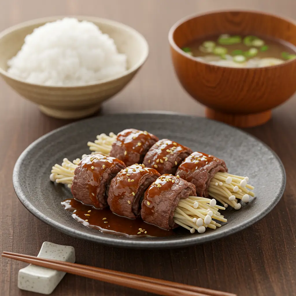 Beef Enoki Roll Recipe: Quick, Bold, and Flavor-Packed 6 served beef enoki roll recipe with sides
