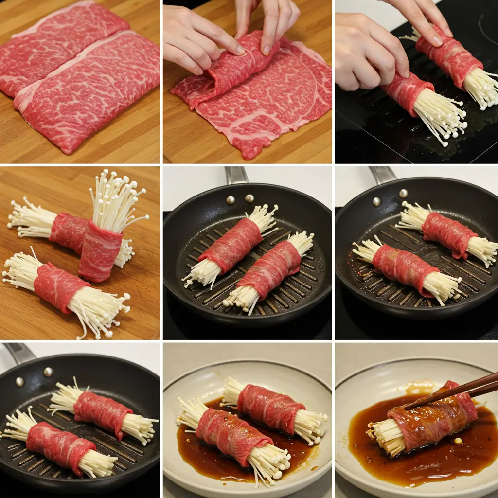 Beef Enoki Roll Recipe: Quick, Bold, and Flavor-Packed 5 how to make beef enoki roll recipe