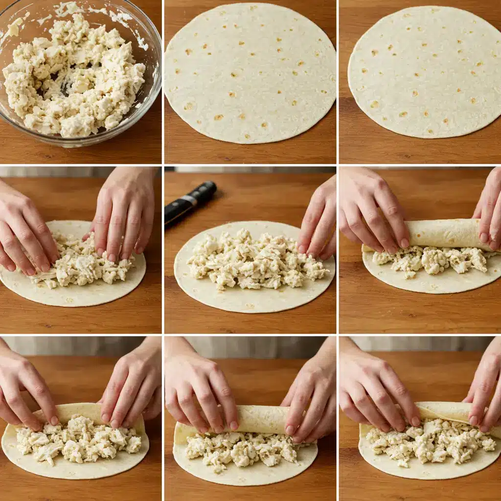 Easy Creamy White Chicken Enchiladas That Melt in Your Mouth 2 Rolling Easy Creamy White Chicken Enchiladas