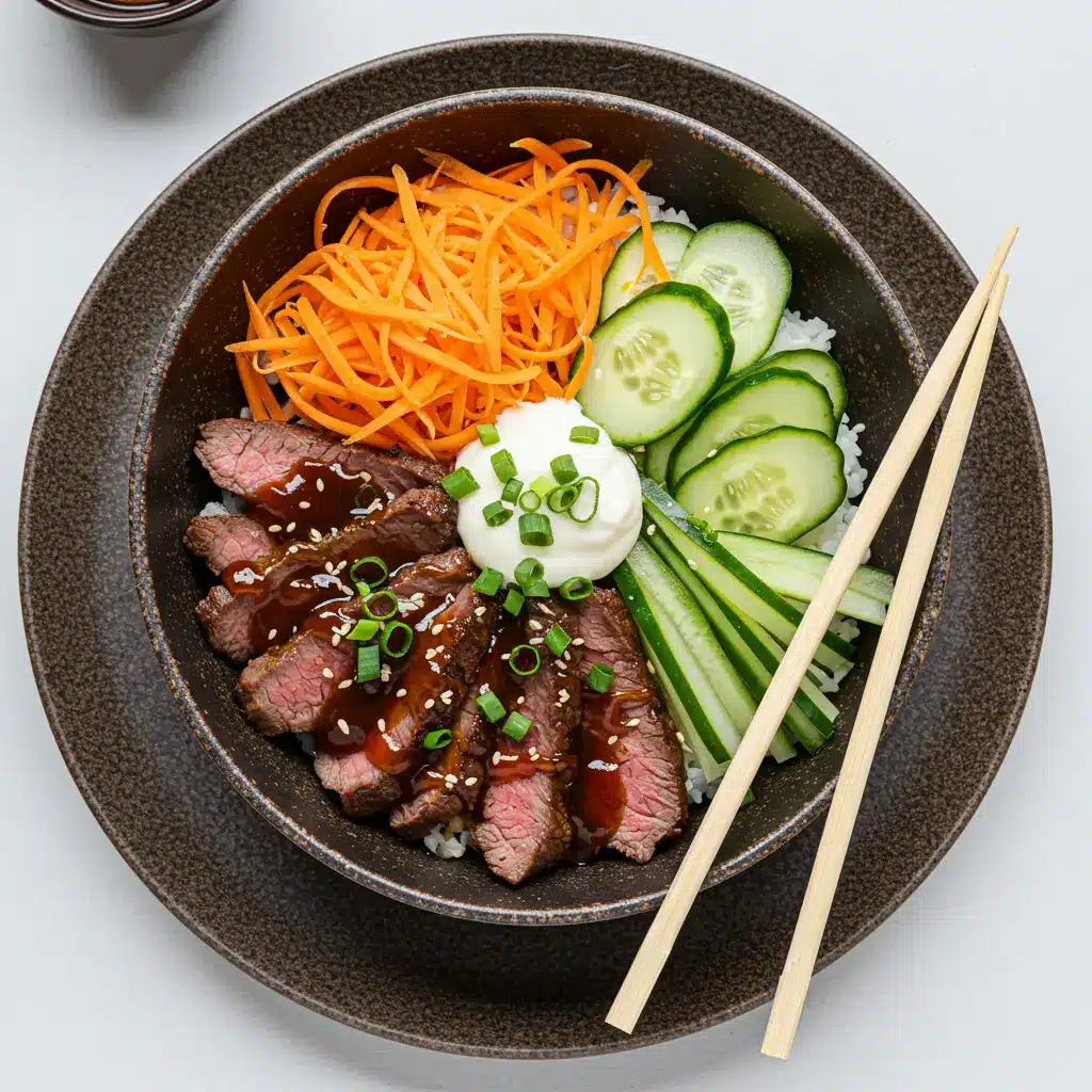 Hot Honey Beef Bowl – Sweet Heat Meets Savory in One Perfect Bowl 7 hot honey beef bowl ready to serve
