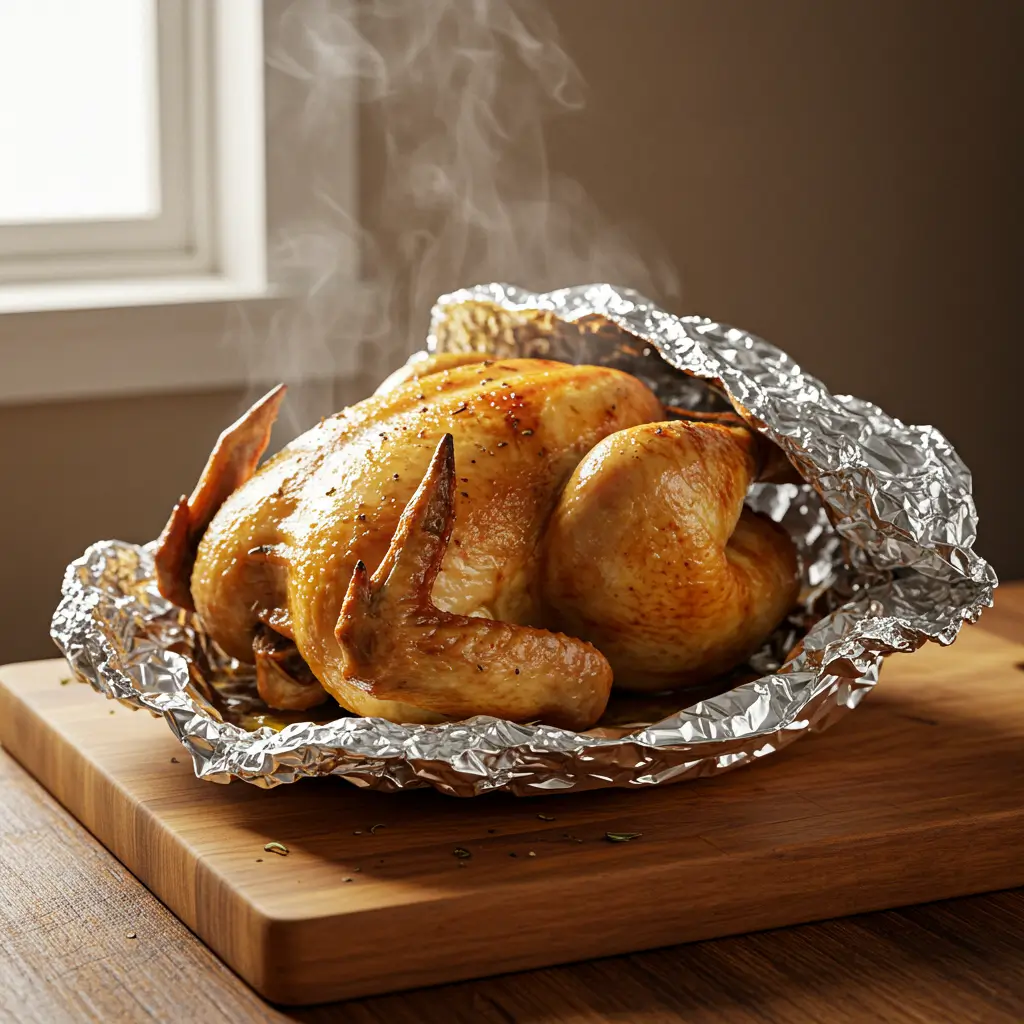 Chicken Internal Temperature: The Only Guide You Need for Safe & Juicy Chicken 7 Resting cooked chicken after reaching internal temperature