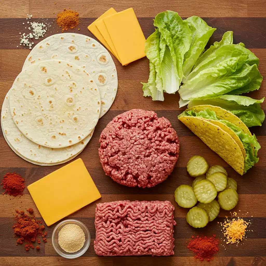 Smash Burger Tacos – Crispy, Juicy, and Easy to Make at Home 5 smash burger taco ingredients