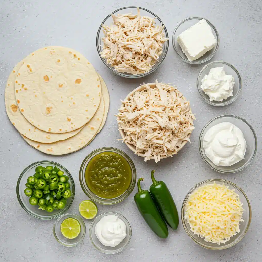 Easy Creamy White Chicken Enchiladas That Melt in Your Mouth 1 Ingredients for Easy Creamy White Chicken Enchiladas