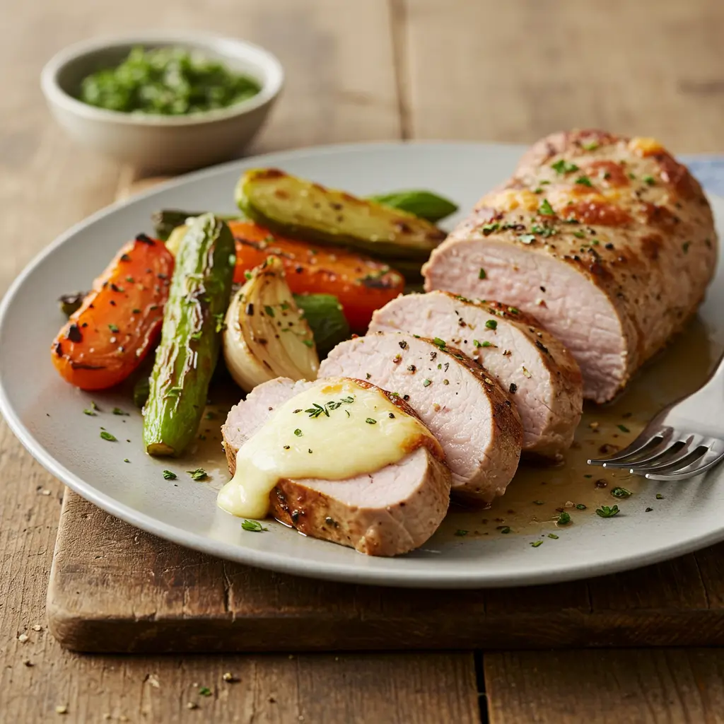 Boursin Pork Tenderloin with herb cheese crust