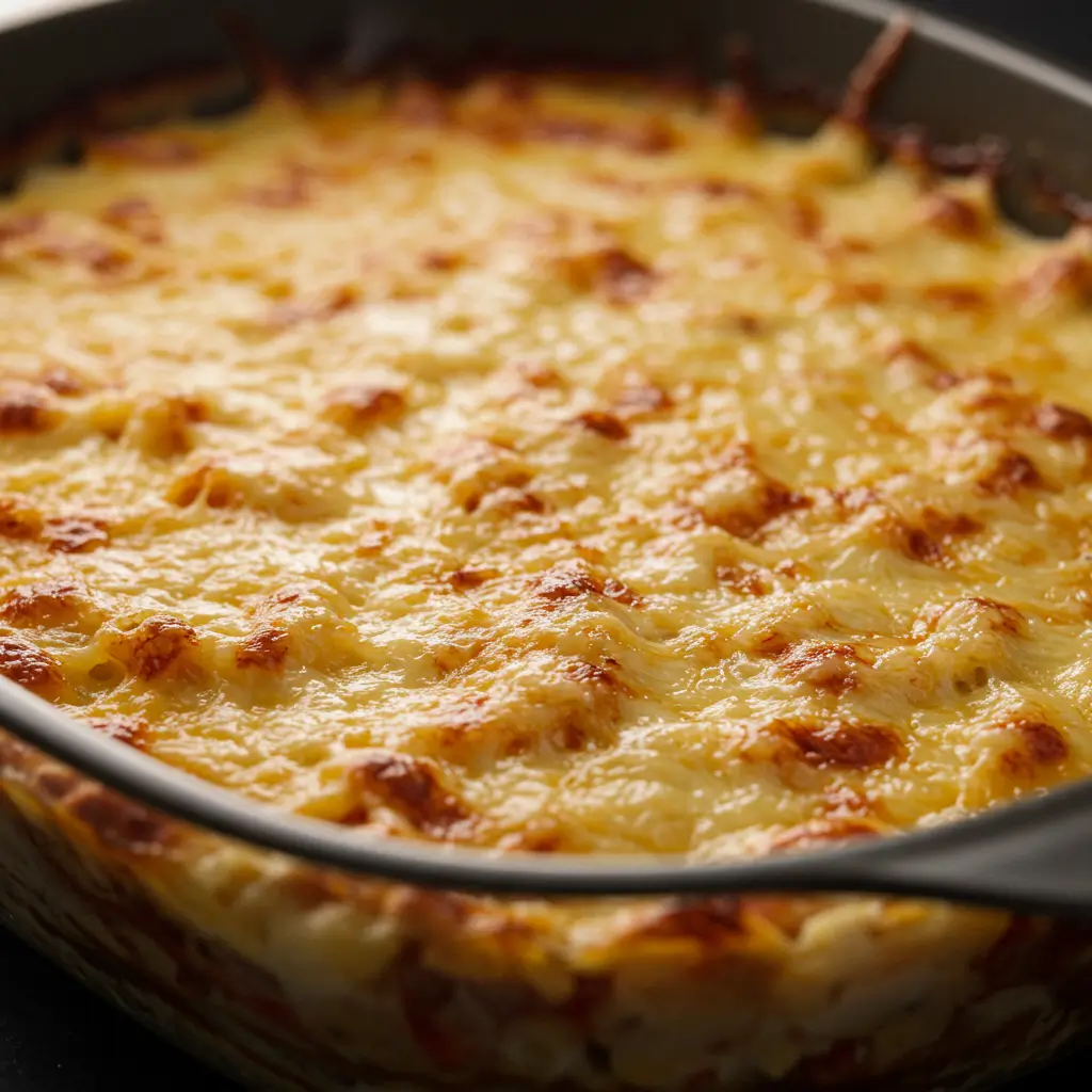 Unstuffed Zucchini Casserole Recipe – Easy, Healthy & Cheesy Dinner 13 Zucchini casserole topped with cheddar and parmesan before baking