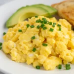 Tasty card showing Crockpot scrambled eggs with prep and cook times