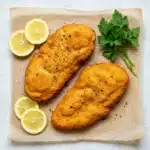 Lemon pepper chicken cutlets recipe card image
