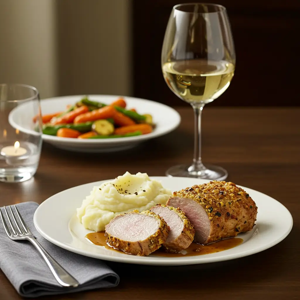 Boursin Pork Tenderloin: The Ultimate Creamy Herb Recipe You’ll Love 9 Boursin Pork Tenderloin served at dinner table
