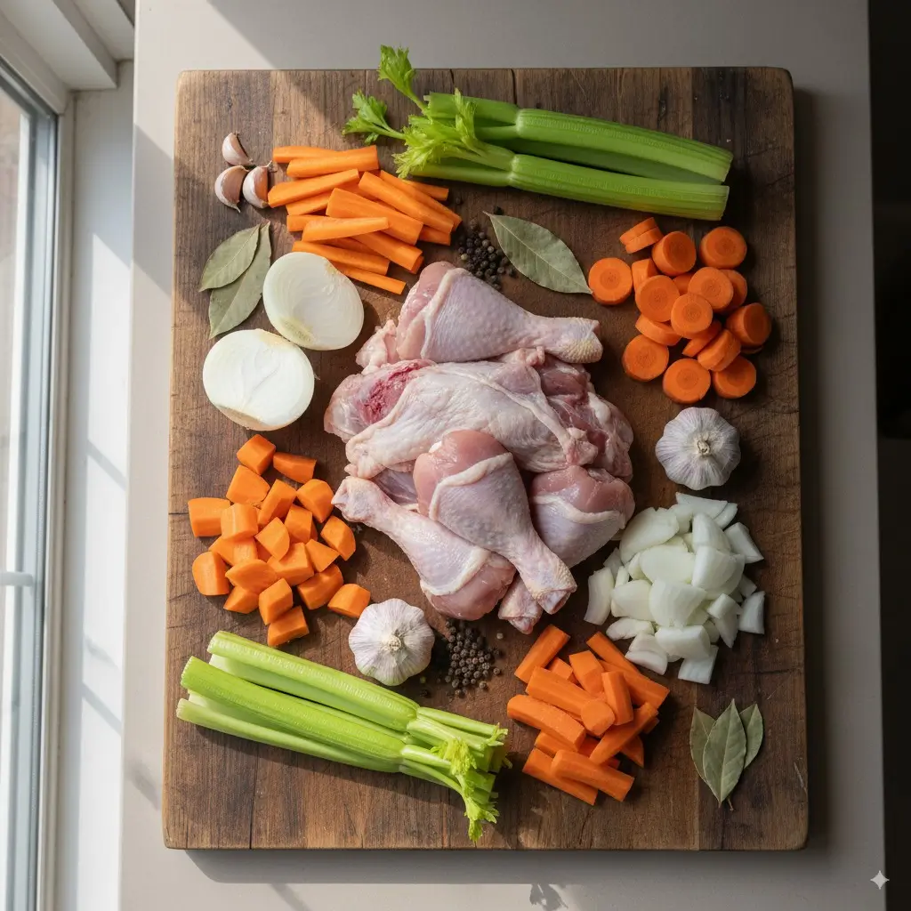 Instant Pot Chicken Stock: Rich, Flavorful & Easy Recipe 5 Chicken stock ingredients for Instant Pot