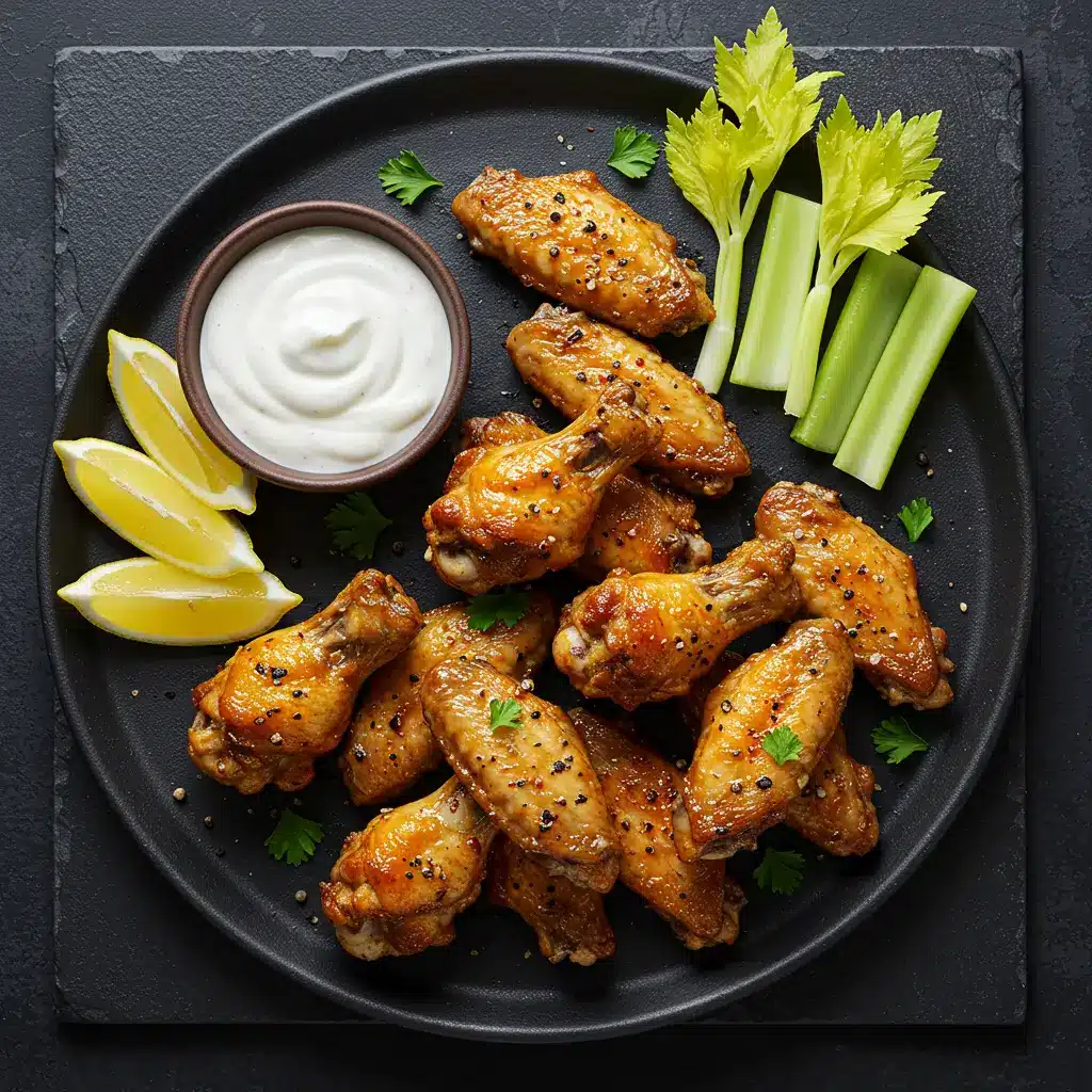 Lemon Pepper Wings Recipe: The Crispiest, Zestiest Wings You’ll Ever Make 7 Lemon pepper wings with ranch and celery