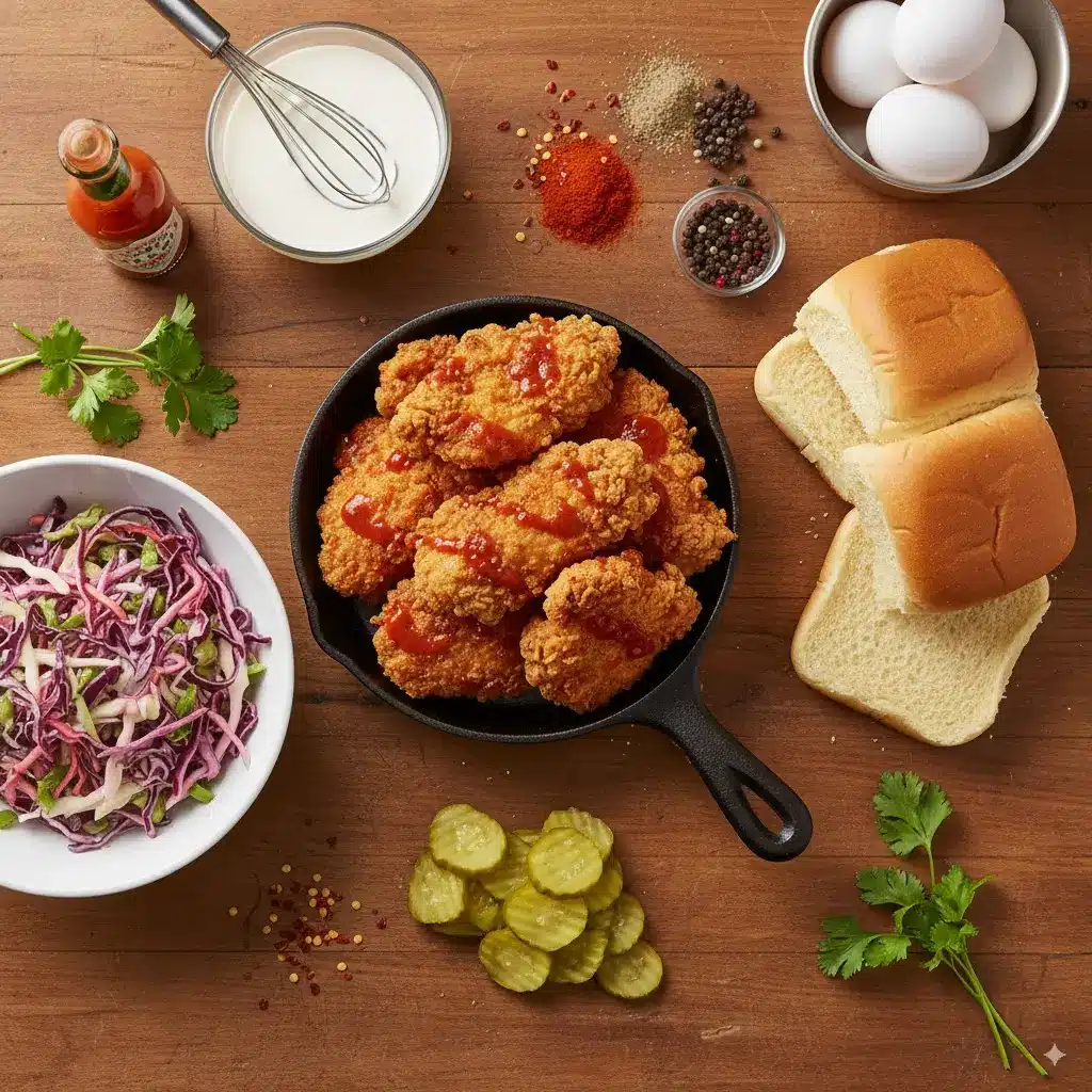 Nashville Hot Chicken Sliders: Bold Flavor in Every Bite 6 Nashville Hot Chicken Slider ingredients