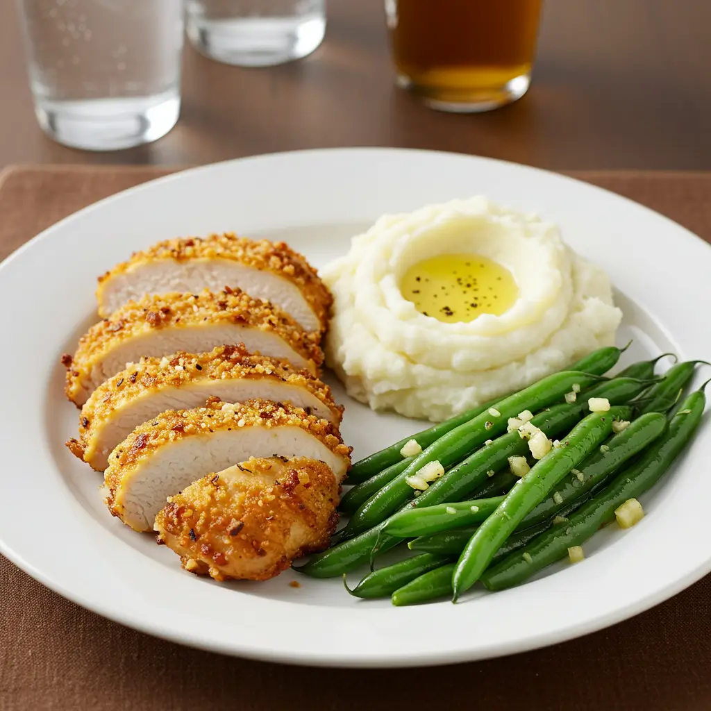 Baked Parmesan Crusted Chicken – Crispy, Juicy, and Bursting with Flavor 7 Serving suggestion for Baked Parmesan Crusted Chicken