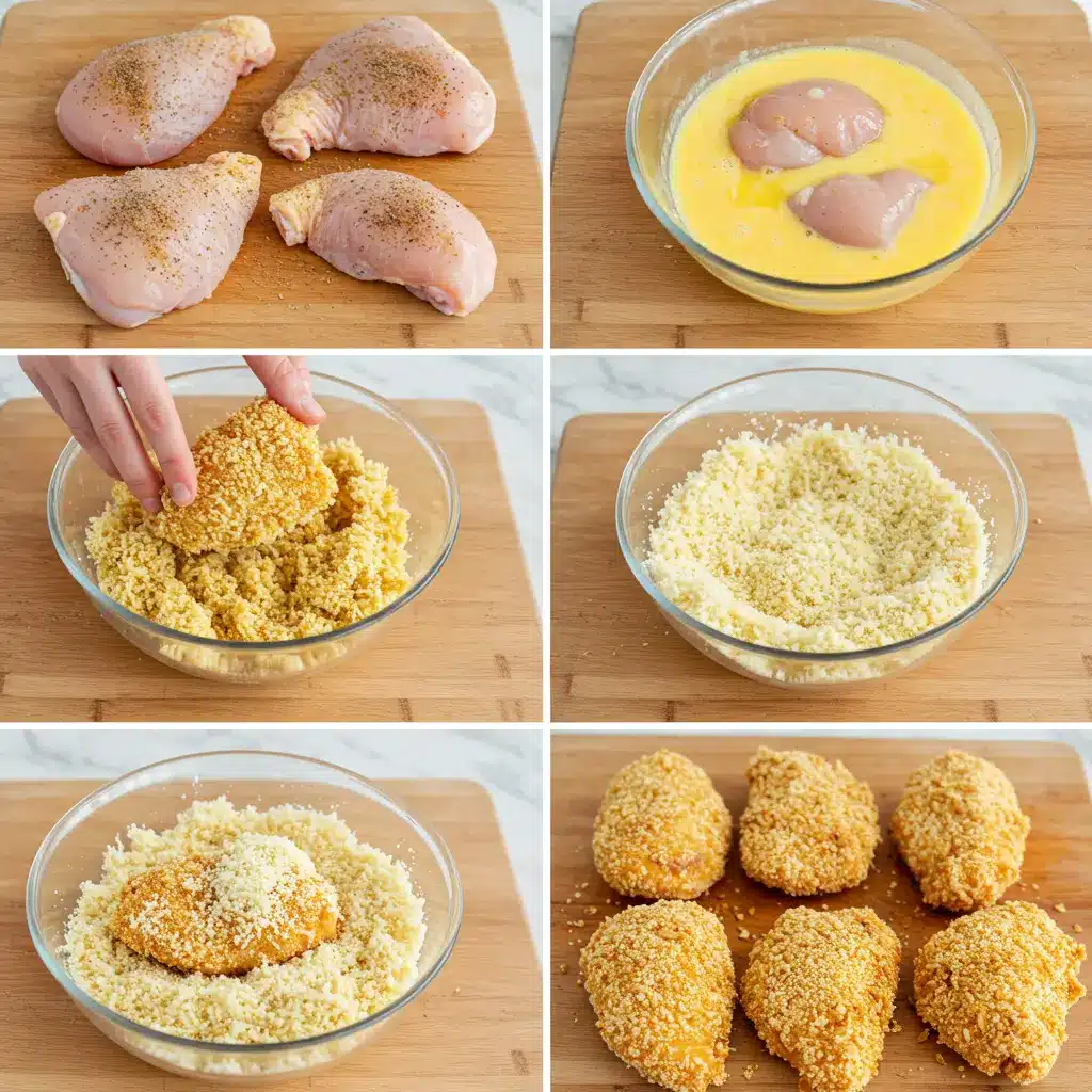 Baked Parmesan Crusted Chicken – Crispy, Juicy, and Bursting with Flavor 6 Coating chicken for Baked Parmesan Crusted Chicken