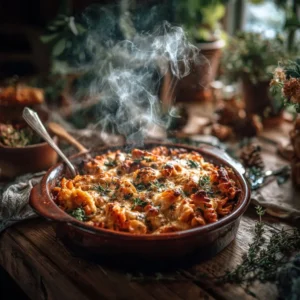 pumpkin baked feta pasta with chicken