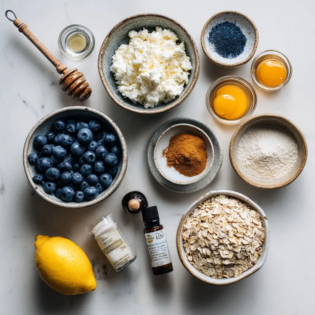 blueberry cottage cheese bake ingredients