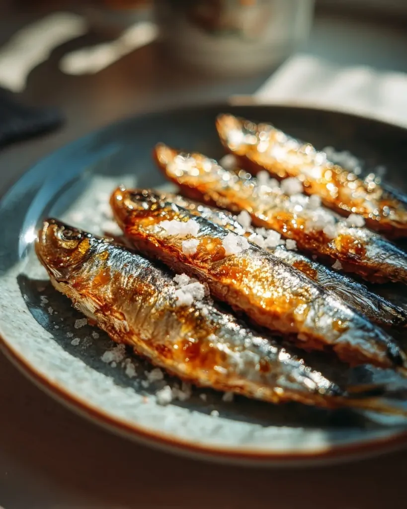 Assorted canned fish recipes on rustic table