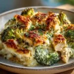Chicken & Broccoli Cottage Cheese Bake 4 Creamy chicken and broccoli cottage cheese bake fresh from the oven
