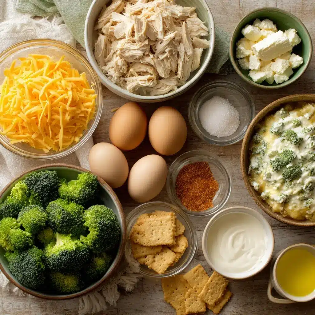 Chicken & Broccoli Cottage Cheese Bake 3 chicken broccoli cottage cheese bake ingredients