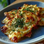 Golden baked cottage cheese lasagna crisps on parchment with a bowl of marinara dipping sauce
