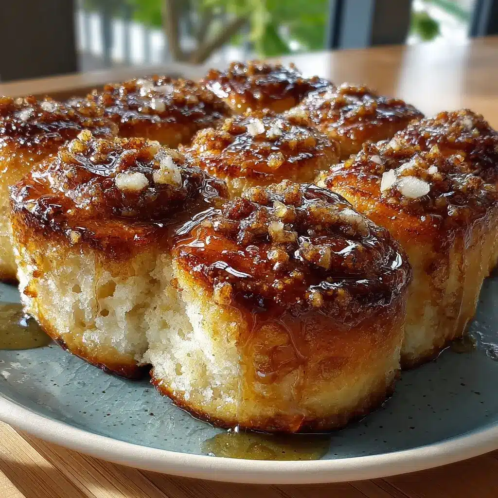 Cinnamon cottage cheese pull-apart rolls with glaze in a baking dish