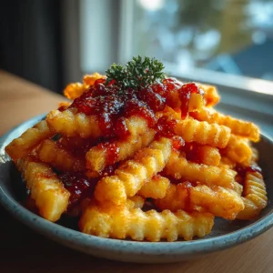 Golden 2-ingredient cottage cheese fry sticks seasoned with smoked paprika chipotle on a plate with creamy dipping sauce