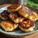 2-Ingredient Cottage Cheese Maple Pancake Bites 2 Golden 2-ingredient cottage cheese maple pancake bites served on a plate