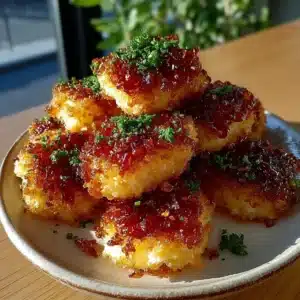 Golden 2-ingredient cottage cheese tater tot bites split open to show the soft inside