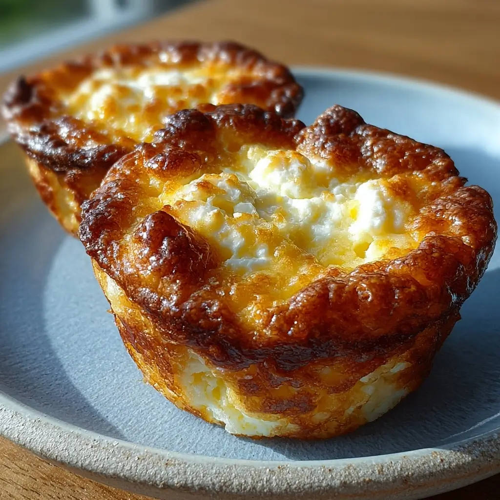 2 ingredient cottage cheese breakfast muffin tin bites with maple butter