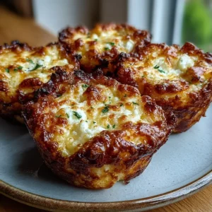 Golden cottage cheese fry cups with crispy edges and soft cheesy centers on a plate