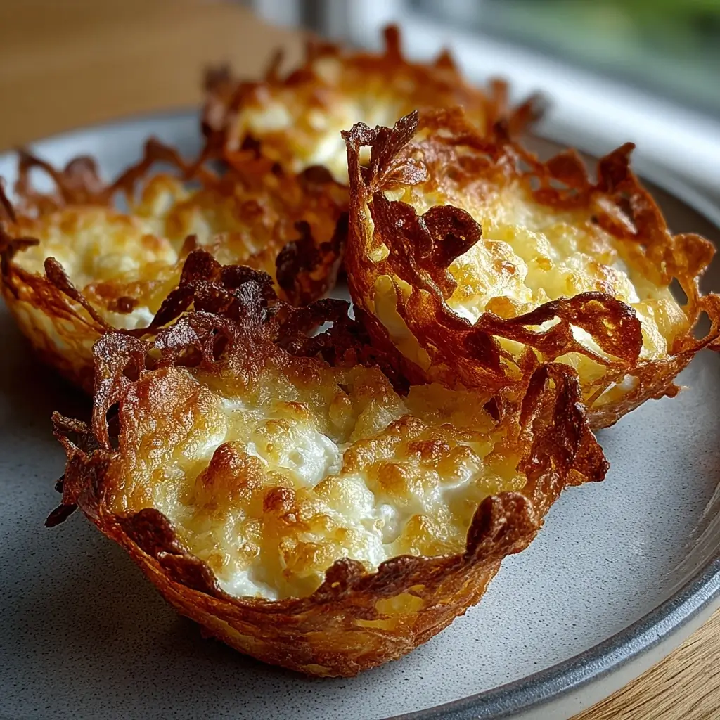 Crispy cottage cheese fry nests served with dipping sauces