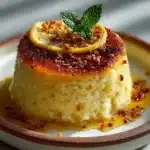 2-Ingredient Lemon Honey Cottage Cheese Mug Cake 2 Fluffy lemon honey cottage cheese mug cake in white ceramic mug topped with honey drizzle and lemon zest