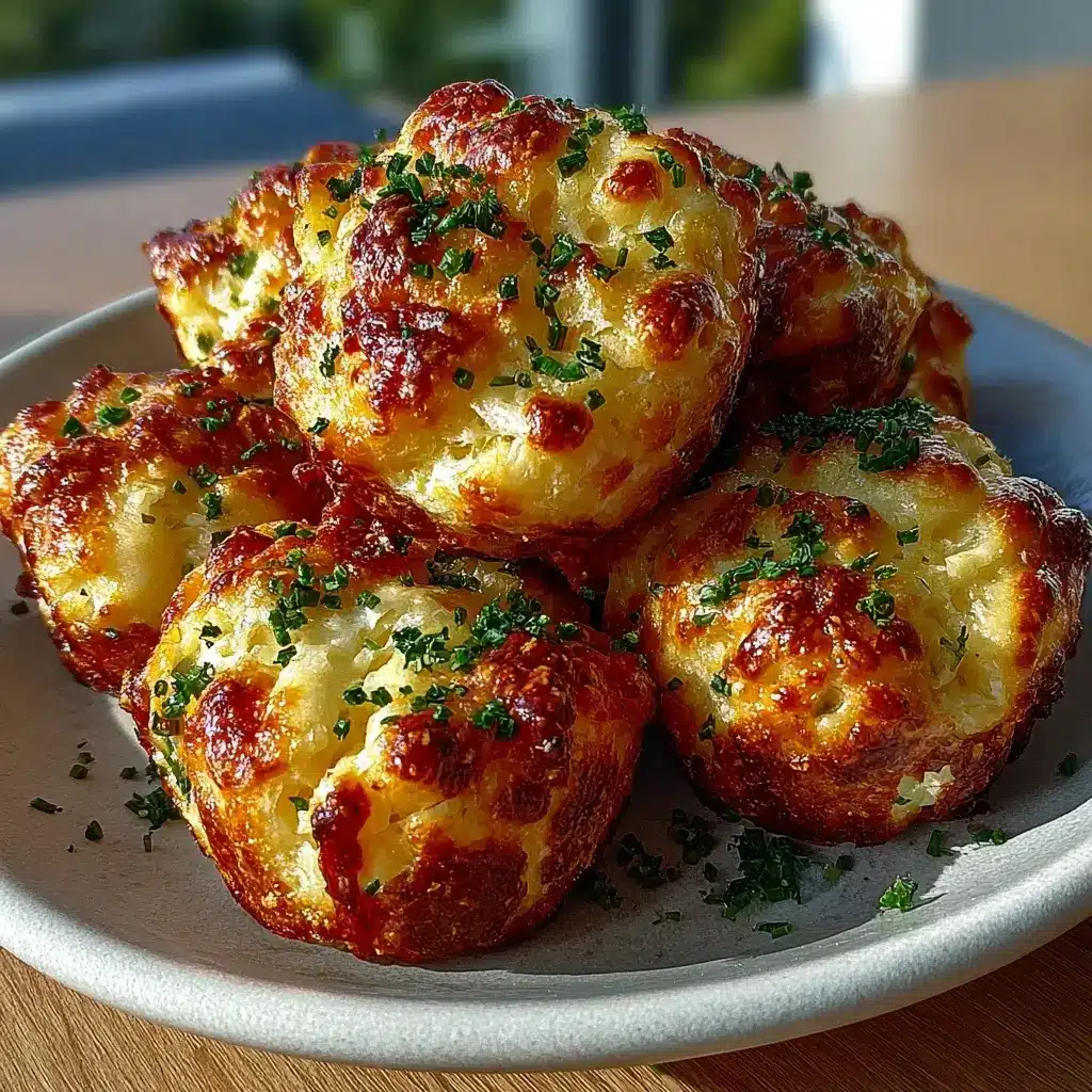 Golden 2-ingredient cottage cheese garlic knot bites in a pull-apart pan with garlic butter and parsley