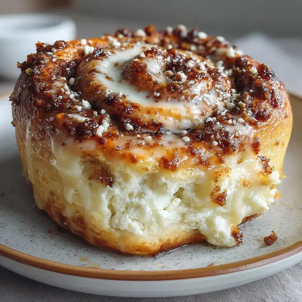 Giant 2-ingredient cottage cheese cast iron cinnamon roll with icing