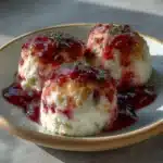 2-Ingredient Cottage Cheese Strawberry Cheesecake Bites — No-Bake Chill Reveal 2 2-ingredient cottage cheese strawberry cheesecake bites chilled and topped with fresh strawberries