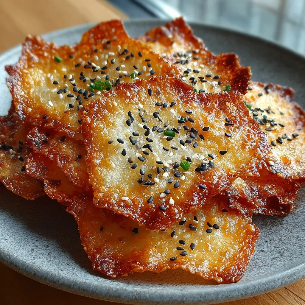 Ultra-thin crispy everything bagel chips served on parchment with dip