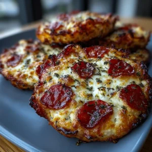 Cottage Cheese Pepperoni Melt Towers with melted cheese and pepperoni