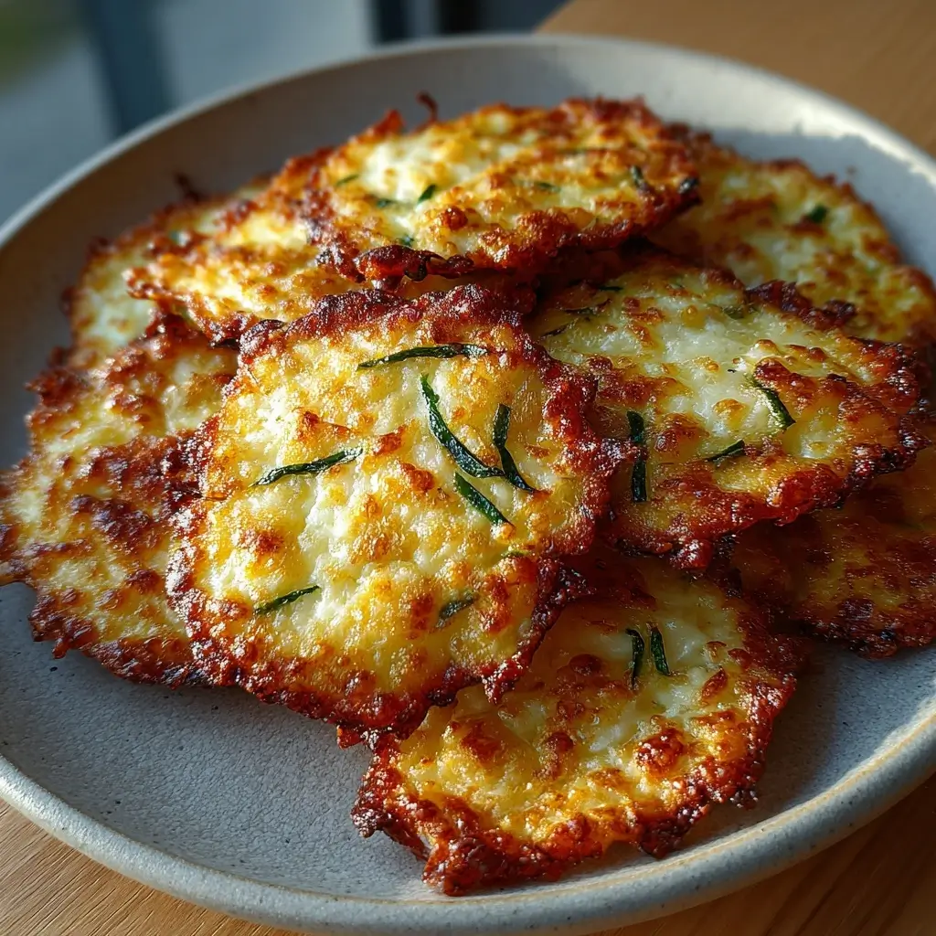 Cottage Cheese Pickle Chip Crisps with golden crispy cheese edges