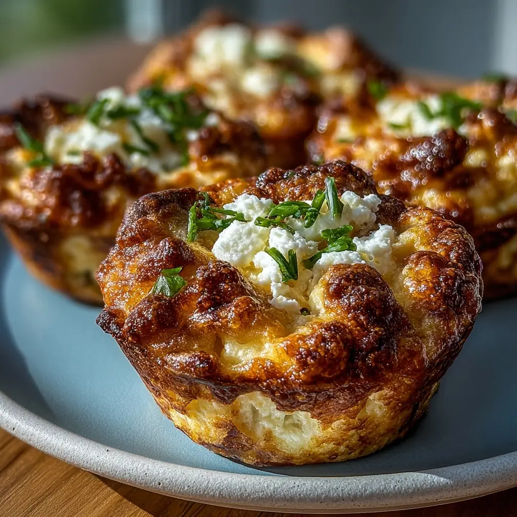 Golden cottage cheese taco bake cups with melted cheese and taco filling