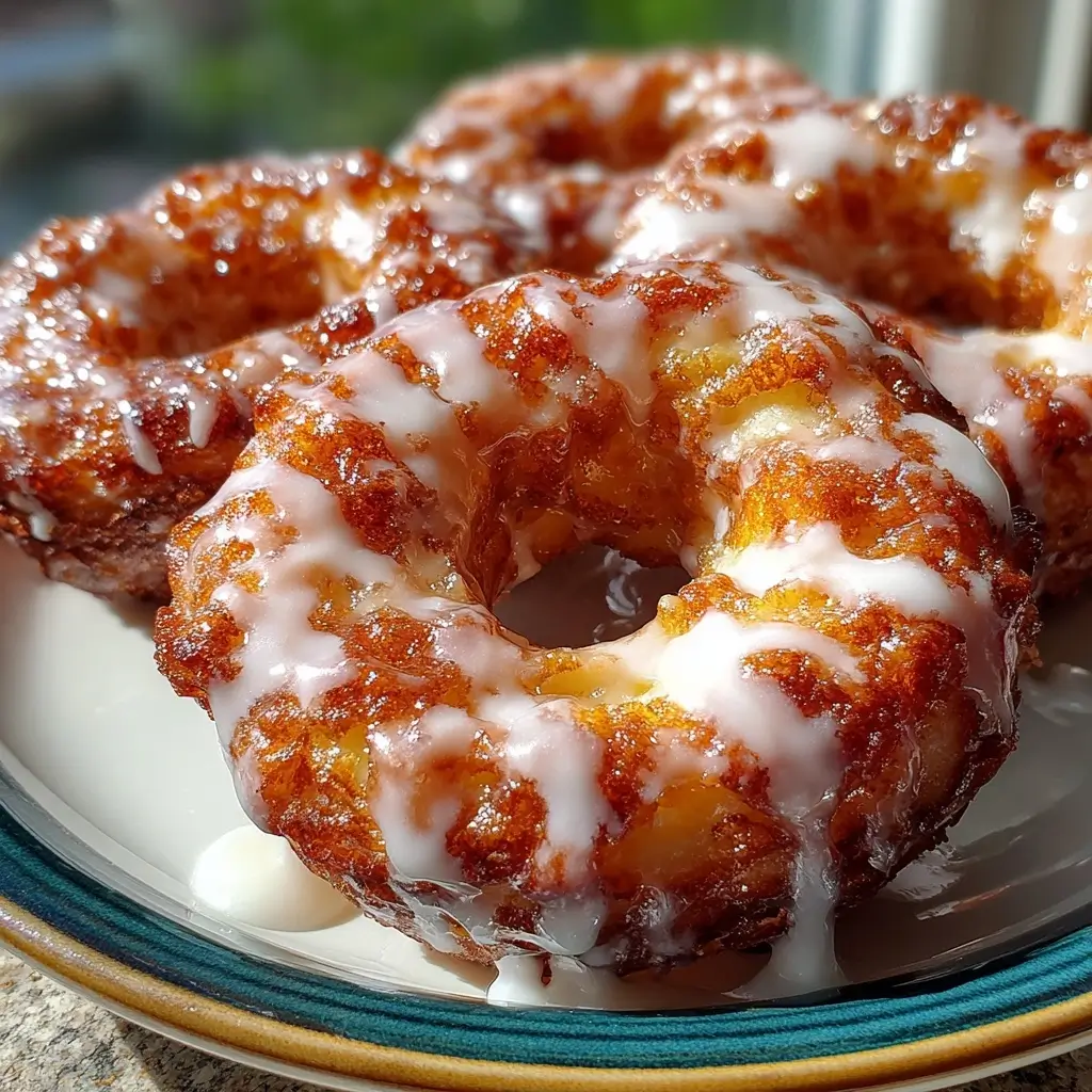 Cottage Cheese Apple Fritter Ring Bites