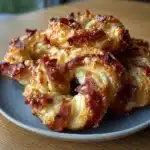 Cottage Cheese Bacon Cheddar Soft Twists — Zero-Dough Melt Pull 2 Cottage Cheese Bacon Cheddar Soft Twists with golden cheddar, crispy bacon, and soft pull-apart texture