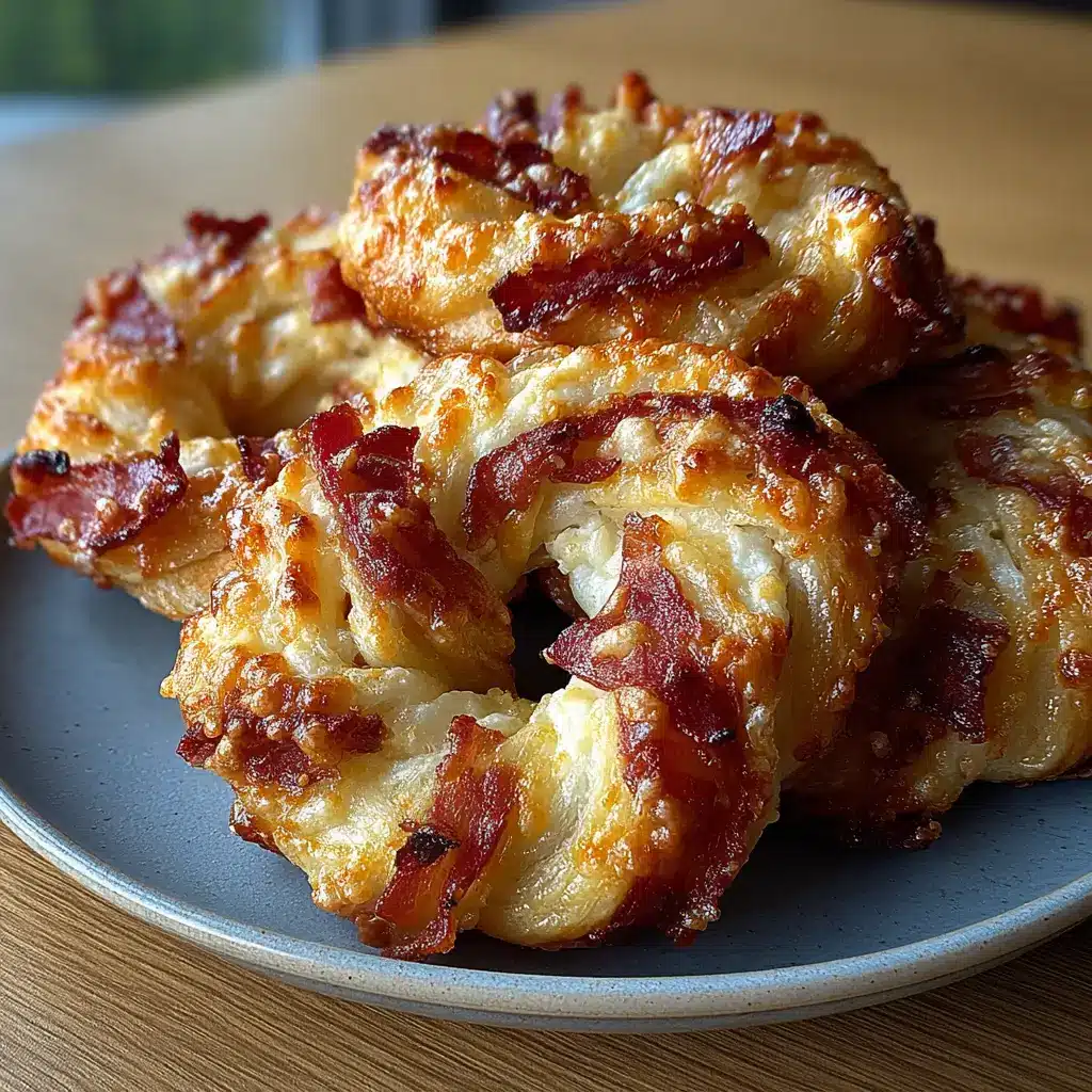 Cottage Cheese Bacon Cheddar Soft Twists with golden cheddar, crispy bacon, and soft pull-apart texture