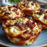 Cottage Cheese Bacon Quiche Cups — Zero-Crust Fluffy Pull 2 Cottage Cheese Bacon Quiche Cups