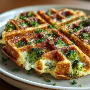 Cottage Cheese Broccoli Cheddar Waffle Grid