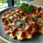 Cottage Cheese Chicken Parmesan Waffle Grid — Zero-Breadcrumb Crisp Edge Pull 2 Cottage Cheese Chicken Parmesan Waffle Grid