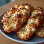 Cottage Cheese Garlic Parmesan Soft Twists — Zero-Dough Soft Center Snap 2 Cottage Cheese Garlic Parmesan Soft Twists with golden edges, garlic butter, parsley, and Parmesan topping.