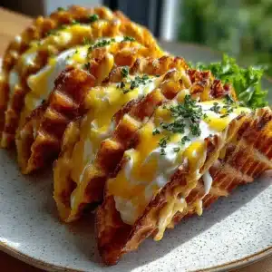 Crispy cottage cheese nacho cheese waffle taco shells folded and filled with taco toppings